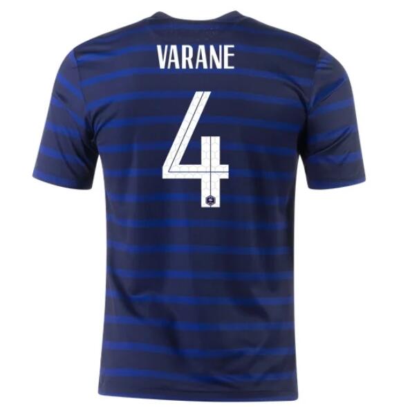 2020 Euro France Home Kit Soccer Jersey RAPHAEL VARANE #4